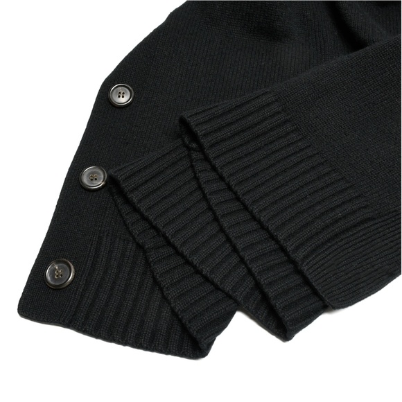 DEREK LAM Black Label Cashmere Cardigan in Black Size M - Picture 8 of 10